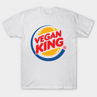 Vegan King - Fast Food Parody Logo Design T-Shirt